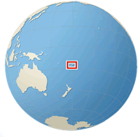 Geograhical location of Fiji on world map